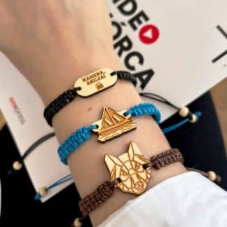 Bransoletka regulowana z grawerem – logo Akademii Medialnej i “KAMERA, AKCJA!”