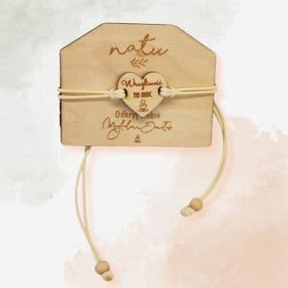 Bransoletka regulowana z grawerem